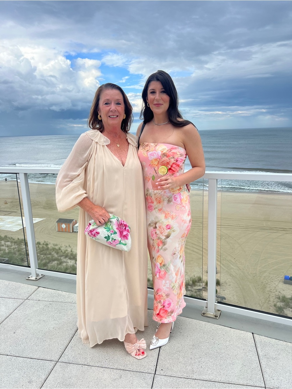 RESA Pink and Peach Floral Strapless Dress - Picture 4 of 4